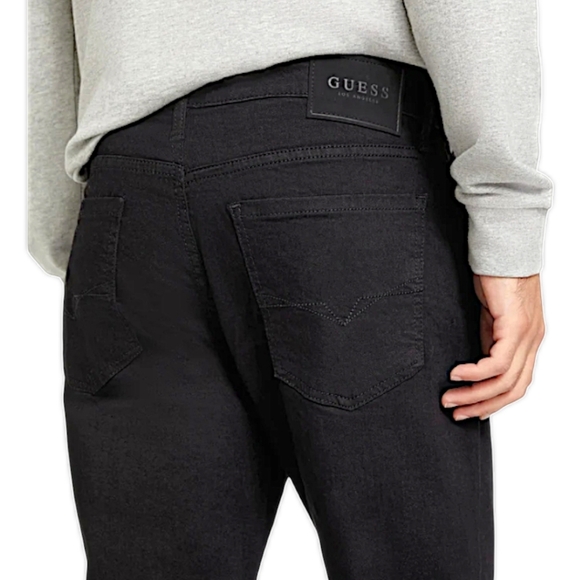 GUESS Jeans - Men's Black Wash Slim Straight Del Mar Fit Denim - W33x34L - Picture 3 of 10